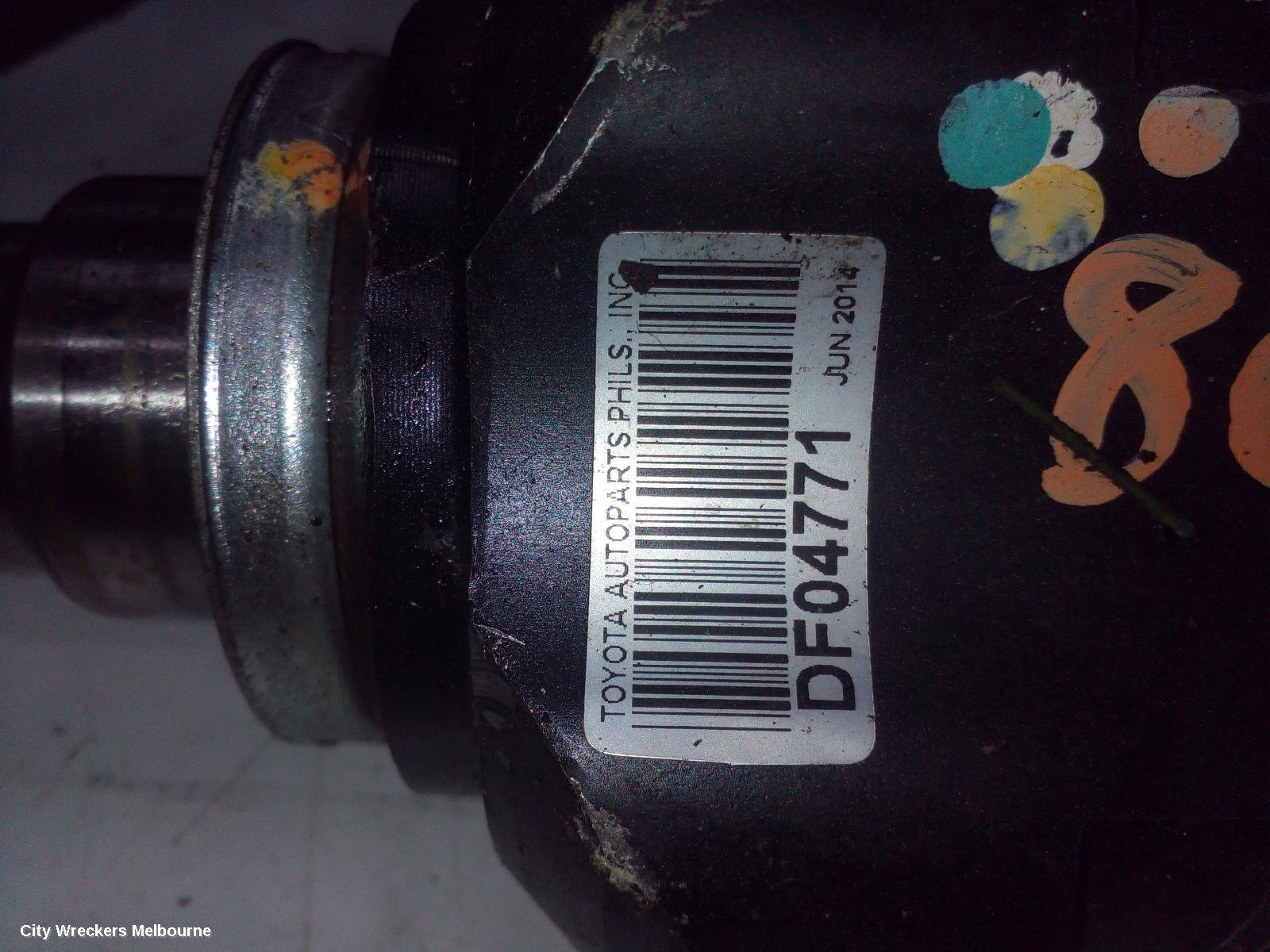TOYOTA COROLLA RIGHT DRIVESHAFT, ZRE172R, SEDAN, AUTO/MANUAL T/M, 12/2013 - 06/2019