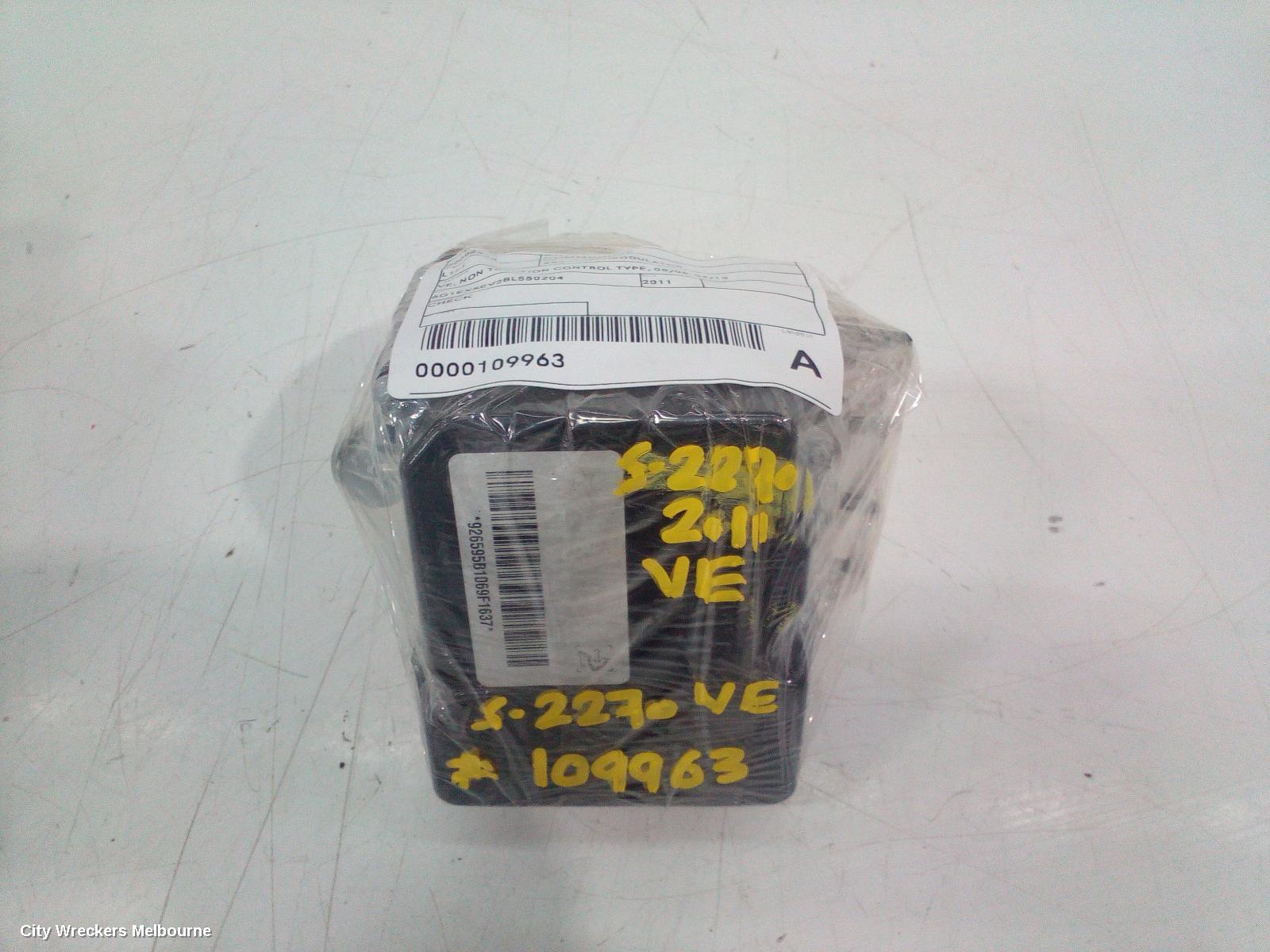 HOLDEN COMMODORE ABS PUMP/MODULATOR, VE, NON TRACTION CONTROL TYPE, 08/2006 - 04/2013