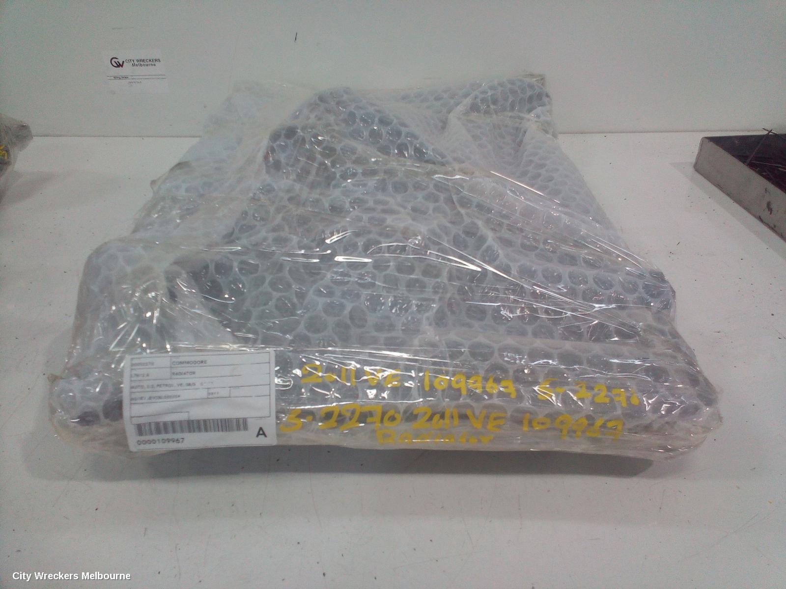 HOLDEN COMMODORE RADIATOR, AUTO, 3.0, PETROL, VE, 08/2009 - 04/2013