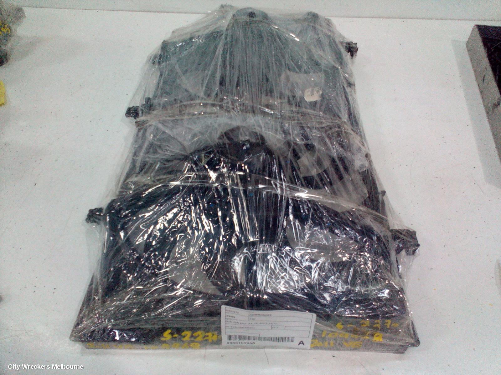 HOLDEN COMMODORE FAN, DUAL FAN ASSY, 3.6, VE, 09/2010 - 04/2013