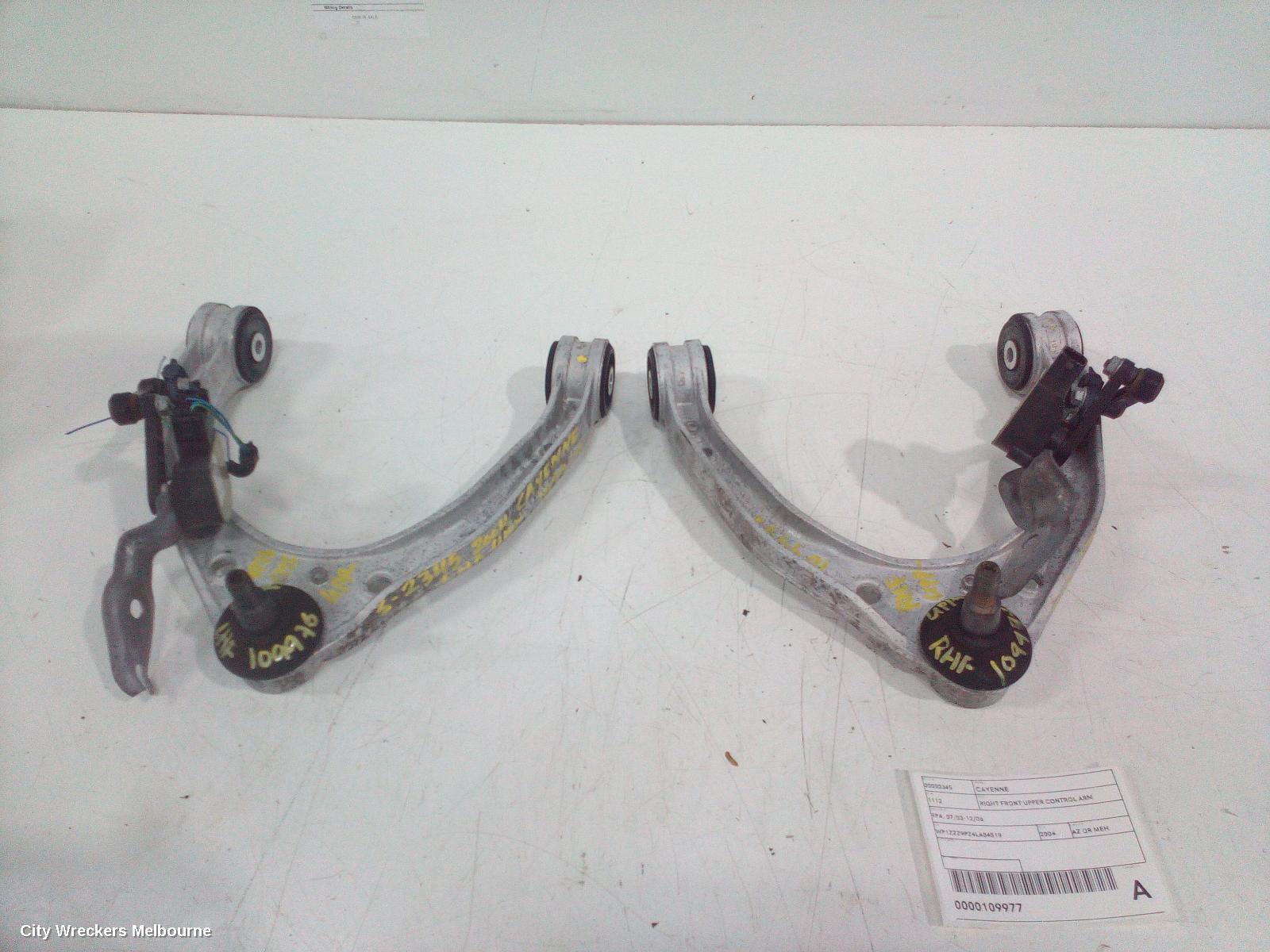 PORSCHE CAYENNE RIGHT FRONT UPPER CONTROL ARM, 9PA, 07/2003 - 05/2010