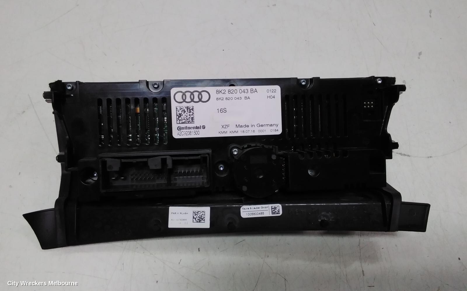 AUDI Q5 HEATER/AC CONTROLS, THREE ZONE CLIMATE CONTROL, W/ SEAT WARMER TYPE, 8R, 12/2012 - 01/2017