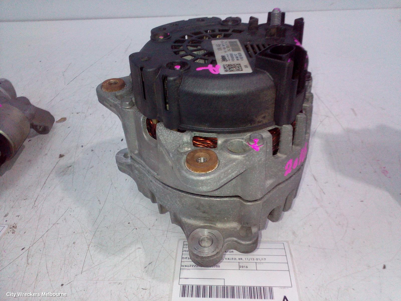 AUDI Q5 ALTERNATOR, DIESEL, 2.0, CNHA CODE, VALEO, 8R, 11/2012 - 01/2017