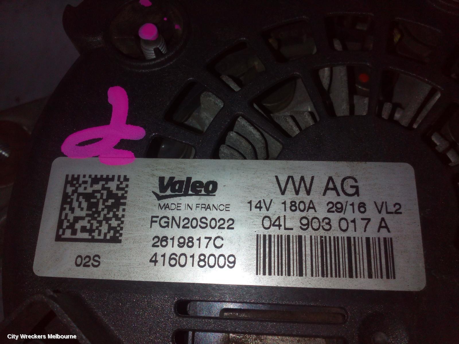 AUDI Q5 ALTERNATOR, DIESEL, 2.0, CNHA CODE, VALEO, 8R, 11/2012 - 01/2017