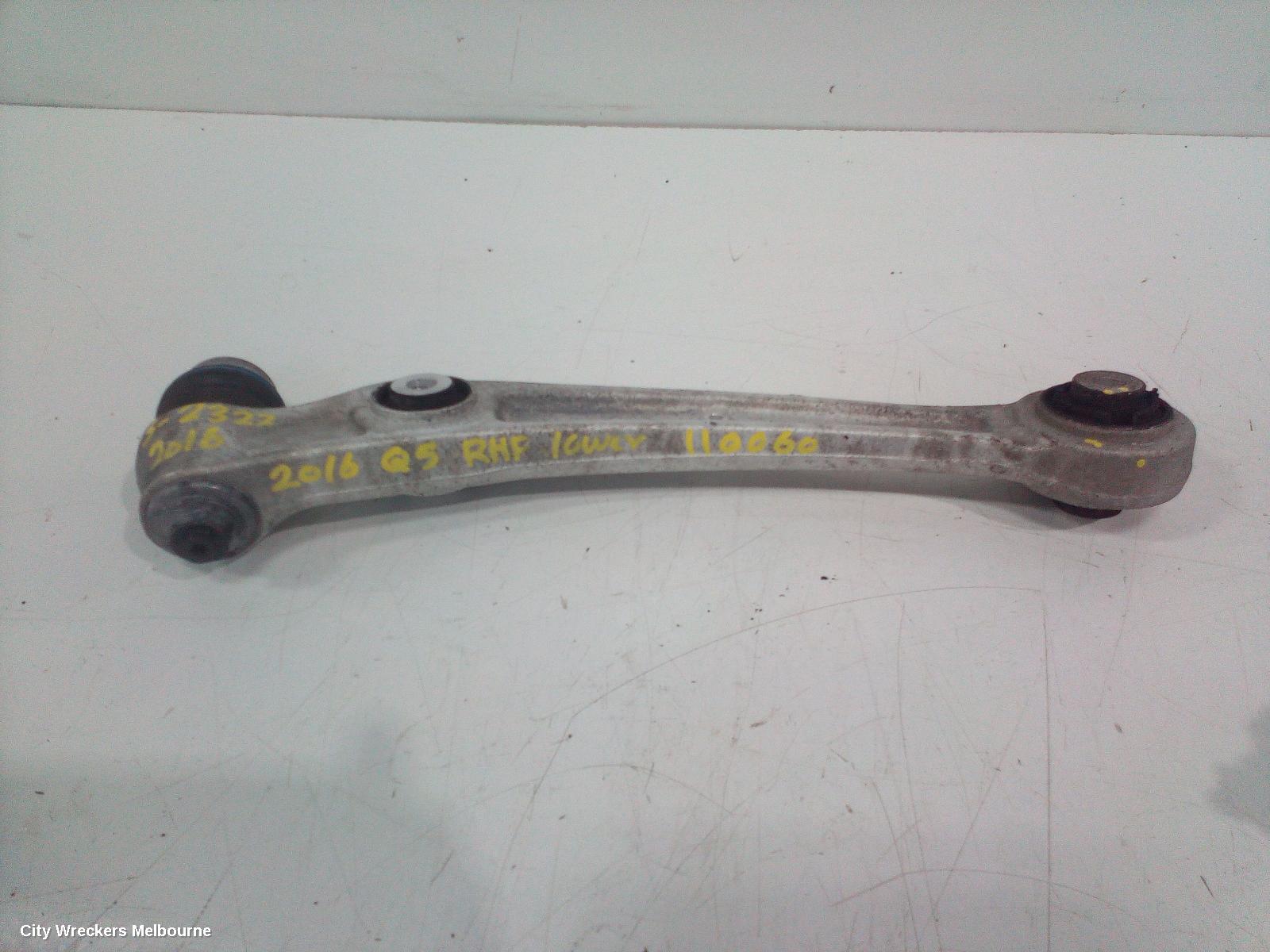 AUDI Q5 RIGHT FRONT LOWER CONTROL ARM, 8R, FRONT (STRAIGHT), 08/2011 - 01/2017