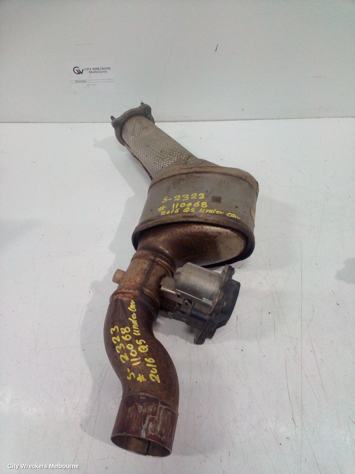 AUDI Q5 CATALYTIC CONVERTER, UNDER CAR-CAT TYPE, 2.0, DIESEL, CGLB/CGLC CODE, 8R, 03/2009 - 01/2017