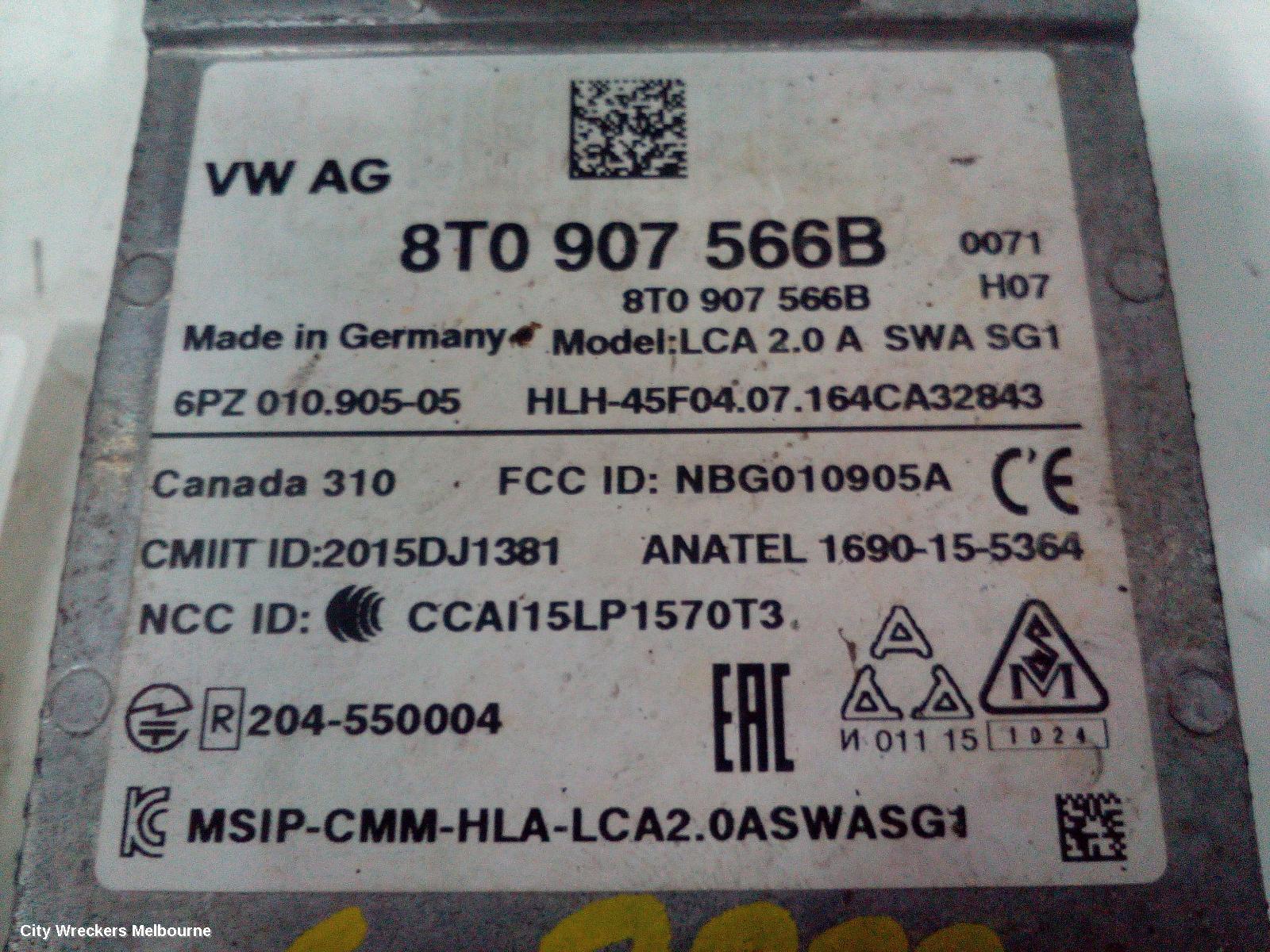 AUDI Q5 ECU, PARK ASSIST MODULE, 8R, 12/2008 - 01/2017