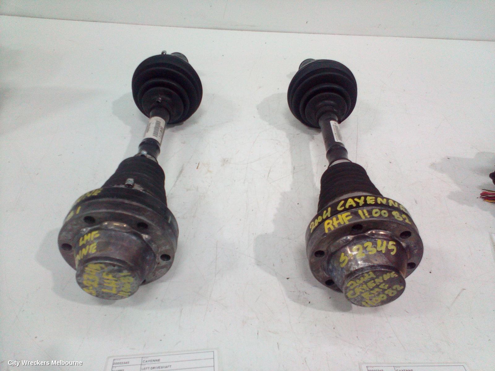 PORSCHE CAYENNE RIGHT DRIVESHAFT, FRONT, 06/2003 - 06/2010
