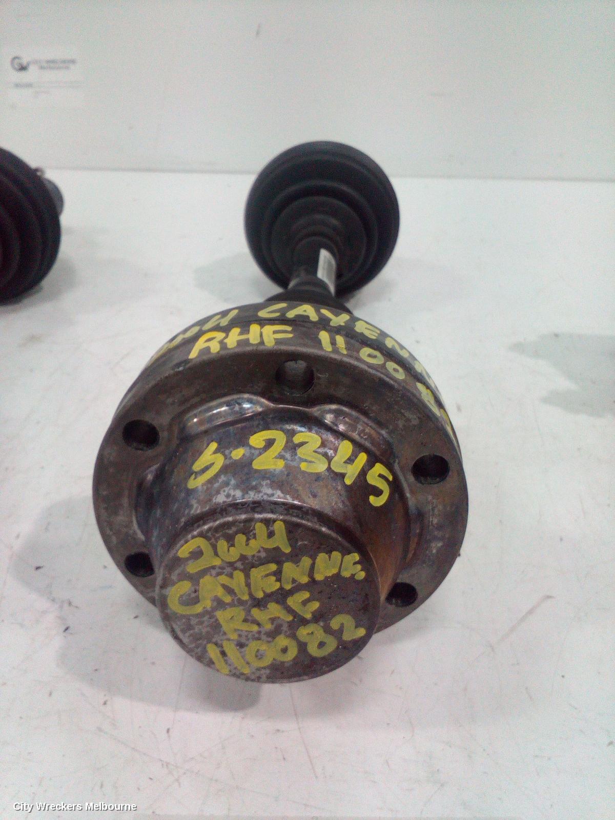 PORSCHE CAYENNE RIGHT DRIVESHAFT, FRONT, 06/2003 - 06/2010