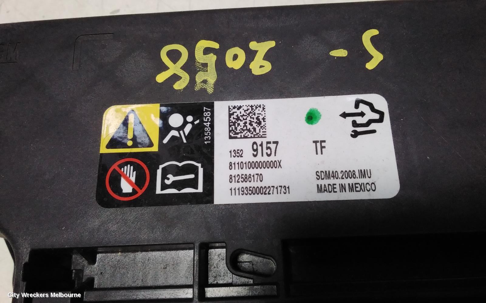 HOLDEN COMMODORE AIRBAG MODULE/SENSOR, MODULE, NON COLLISION AVOIDANCE TYPE, ZB, 10/2017 - 12/2020
