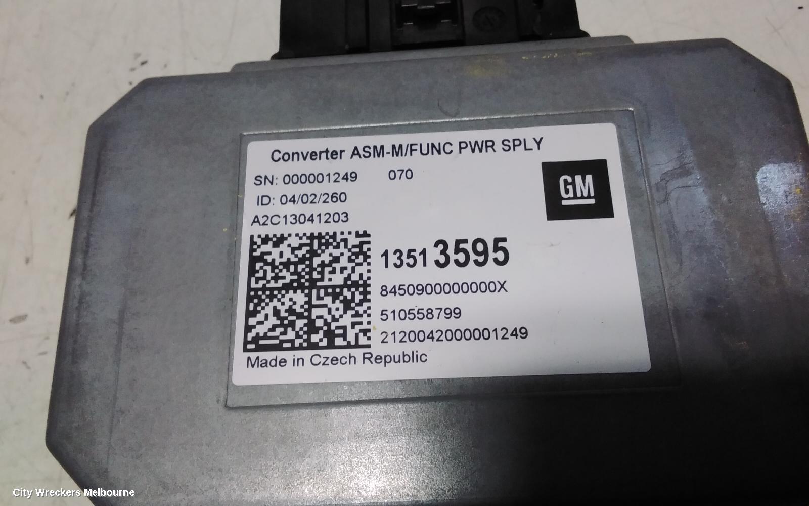 HOLDEN COMMODORE, ZB, 10/2017 - 12/2020, VOLTAGE CONVERTER ~ 1351 3595: 110086