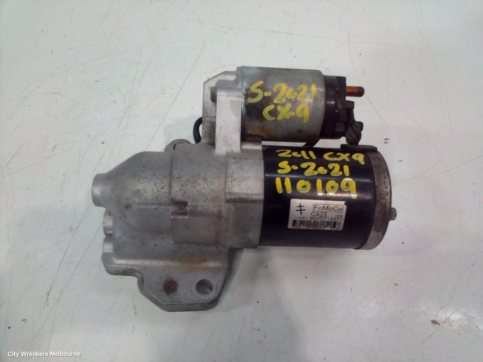 MAZDA CX9 STARTER, PETROL, 3.7, FWD, TB, 06/2011 - 12/2015