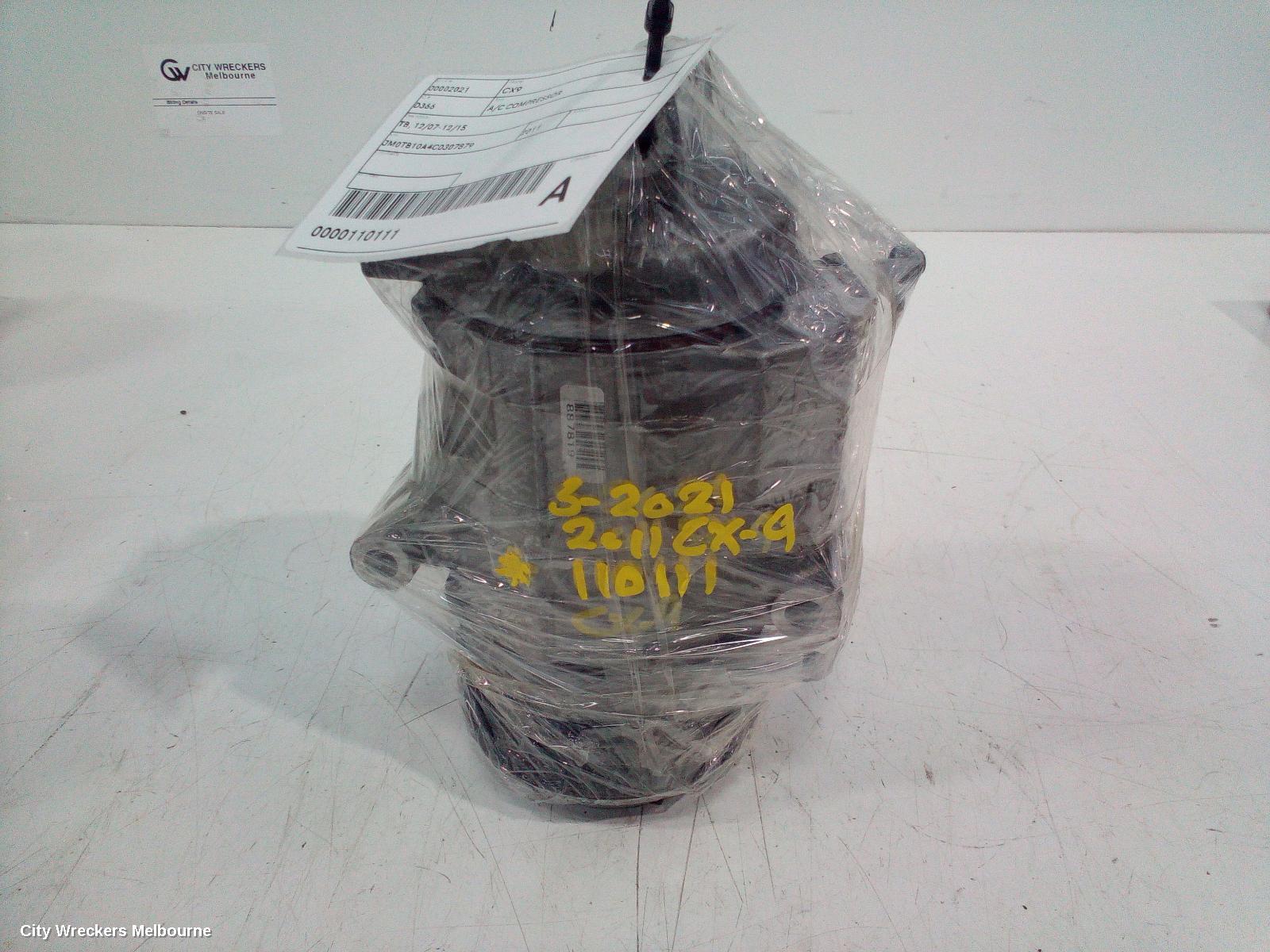 MAZDA CX9 A/C COMPRESSOR, TB, 12/2007 - 12/2015
