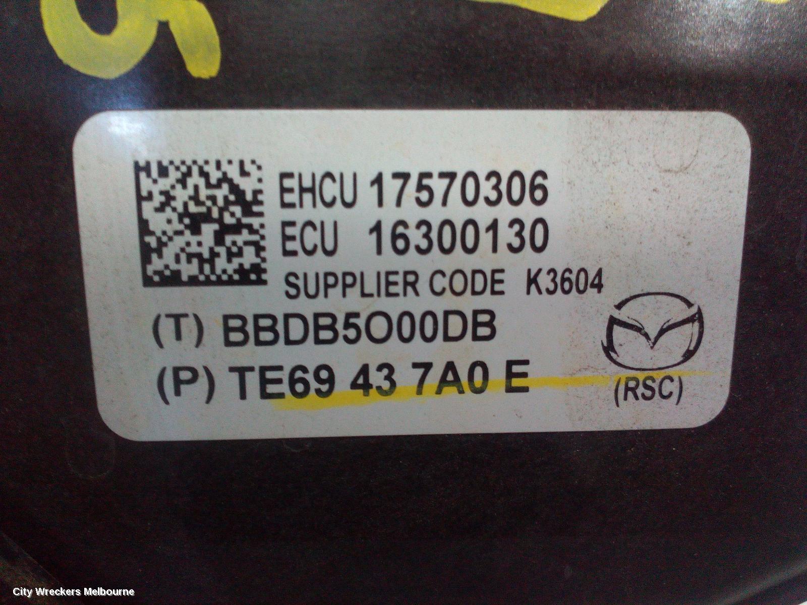 MAZDA CX9 ABS PUMP/MODULATOR, TB, 12/2007 - 12/2015
