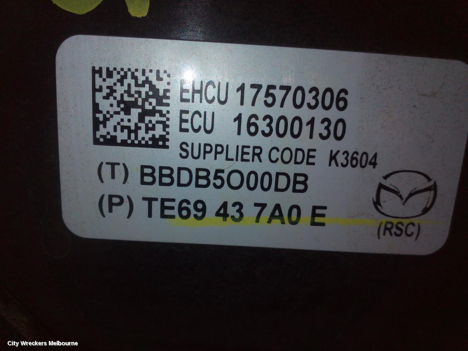 MAZDA CX9 ABS PUMP/MODULATOR, TB, 12/2007 - 12/2015