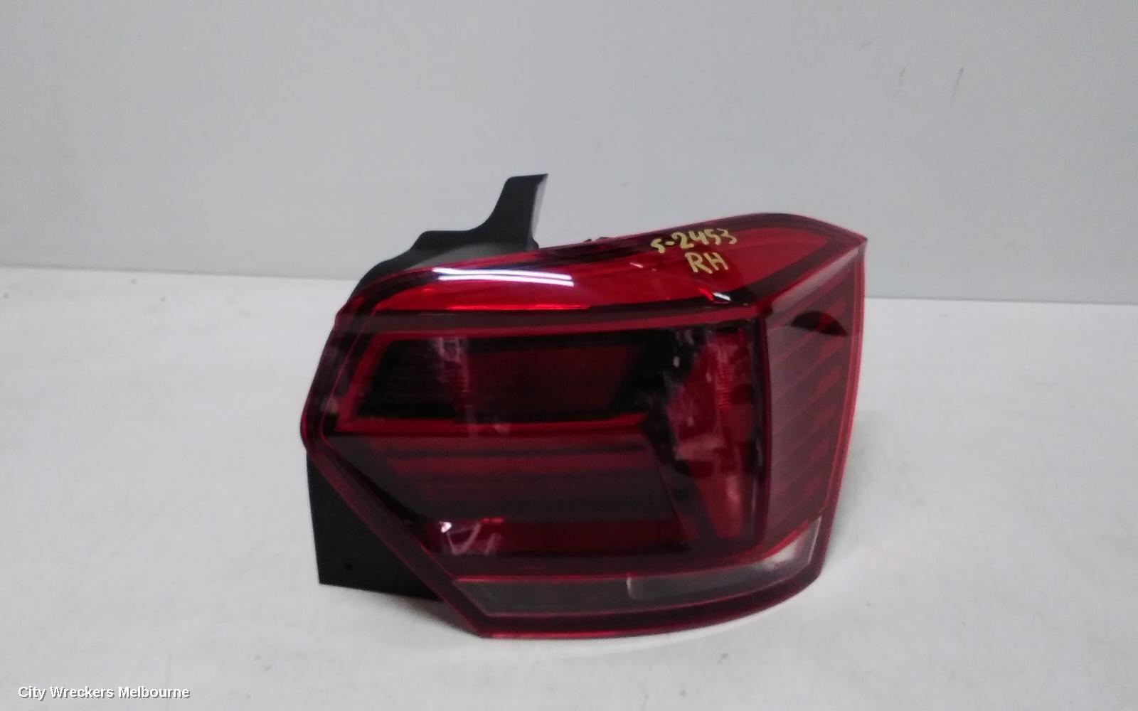 VOLKSWAGEN POLO RIGHT TAILLIGHT, AW, NON LED TYPE, 09/2017 - 01/2022