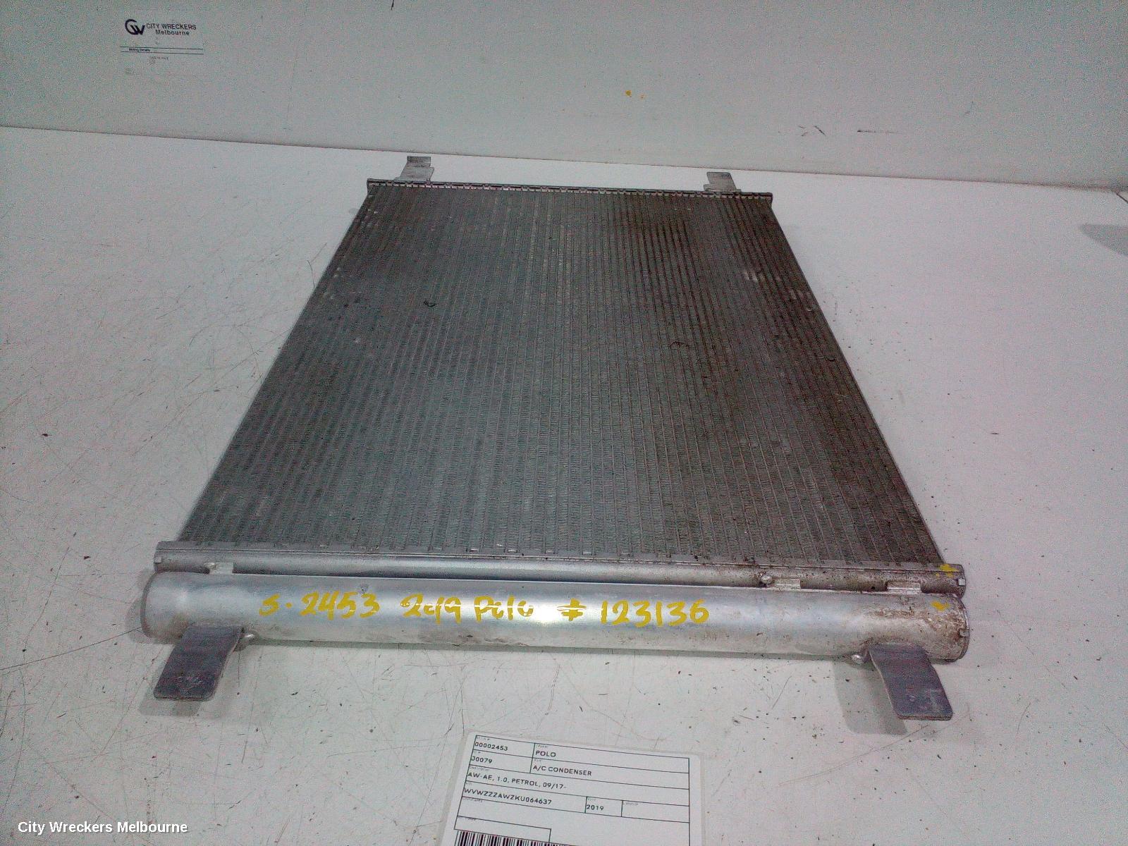 VOLKSWAGEN POLO A/C CONDENSER, AW-AE, 1.0, PETROL, 09/2017 ONWARDS