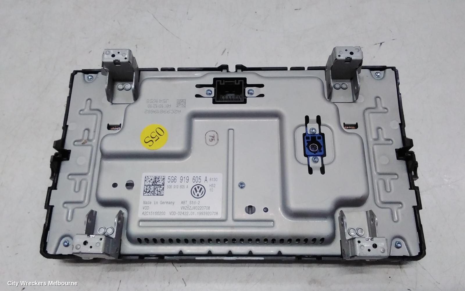 VOLKSWAGEN POLO RADIO/CD/DVD/SAT/TV, DISPLAY UNIT, 8IN, COMPOSITION MEDIA (NON SAT NAV TYPE), AW-AE, 09/2017 ONWARDS