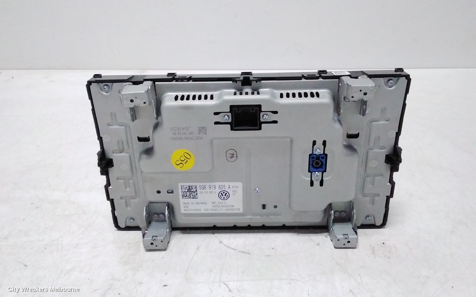 VOLKSWAGEN POLO RADIO/CD/DVD/SAT/TV, DISPLAY UNIT, 8IN, COMPOSITION MEDIA (NON SAT NAV TYPE), AW-AE, 09/2017 ONWARDS