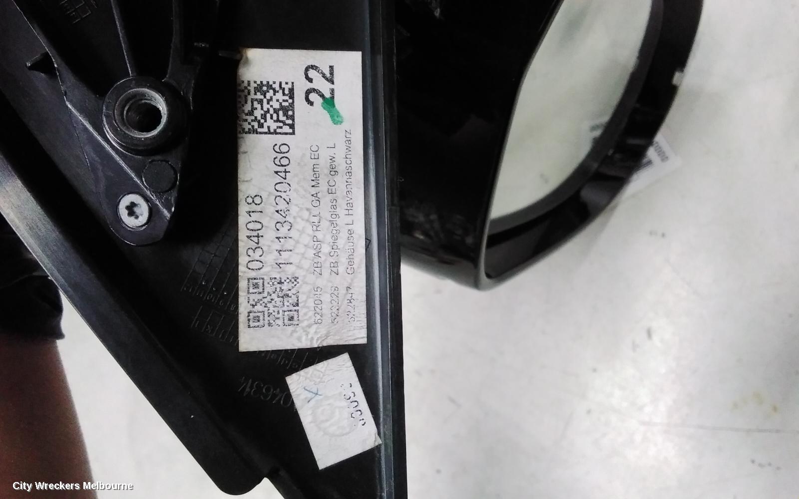 AUDI A6 LEFT DOOR MIRROR, 4G/C7, POWER FOLD, NON LANE CHANGE ASSIST, W/ CAMERA TYPE (6XL/7Y0/KA6), 01/2012 - 06/2018