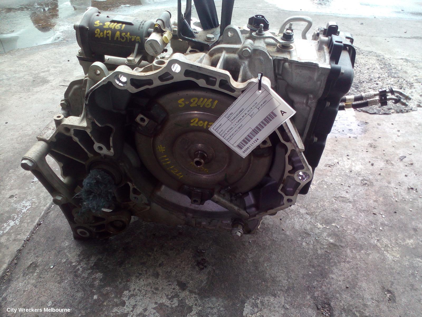HOLDEN ASTRA TRANS/GEARBOX, AUTO, PETROL, 1.4, TURBO, 7NLS CODE, BK-BL, 09/2016 - 12/2020