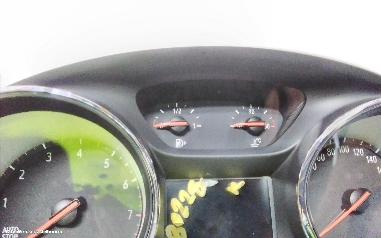 HOLDEN ASTRA INSTRUMENT CLUSTER, PETROL, AUTO T/M, BK, HATCH/WAGON, 09/2016 ONWARDS