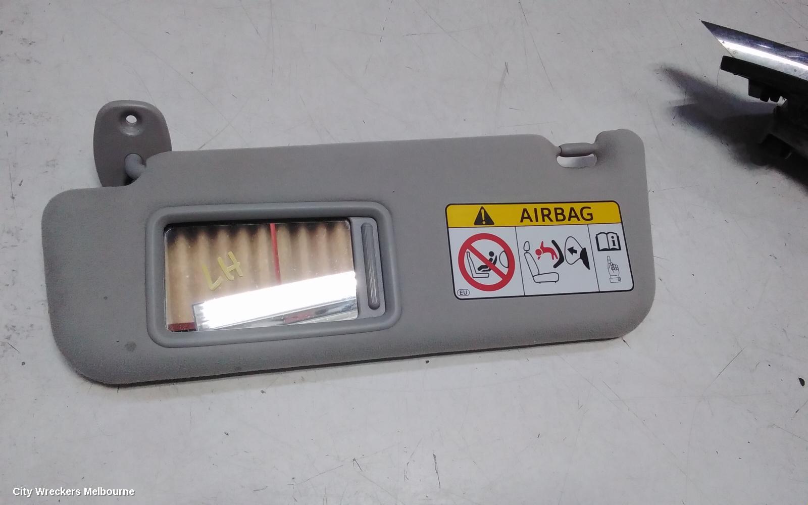 TOYOTA PRIUS SUNVISOR, ZVW40R, LH SIDE, 05/2012 - 03/2021