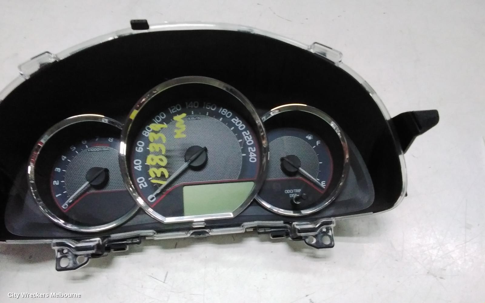 TOYOTA COROLLA INSTRUMENT CLUSTER, 1.8, 2ZR-FE, AUTO T/M, ASCENT, ZRE182R, HATCH, 10/2012 - 05/2015