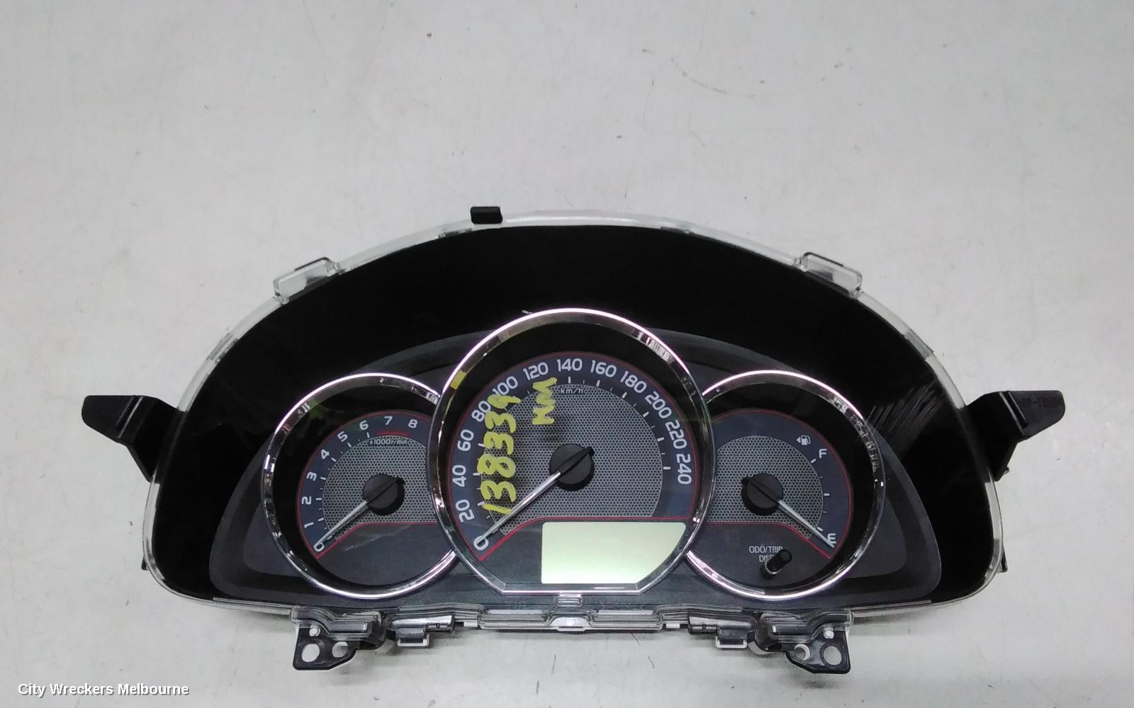 TOYOTA COROLLA INSTRUMENT CLUSTER, 1.8, 2ZR-FE, AUTO T/M, ASCENT, ZRE182R, HATCH, 10/2012 - 05/2015