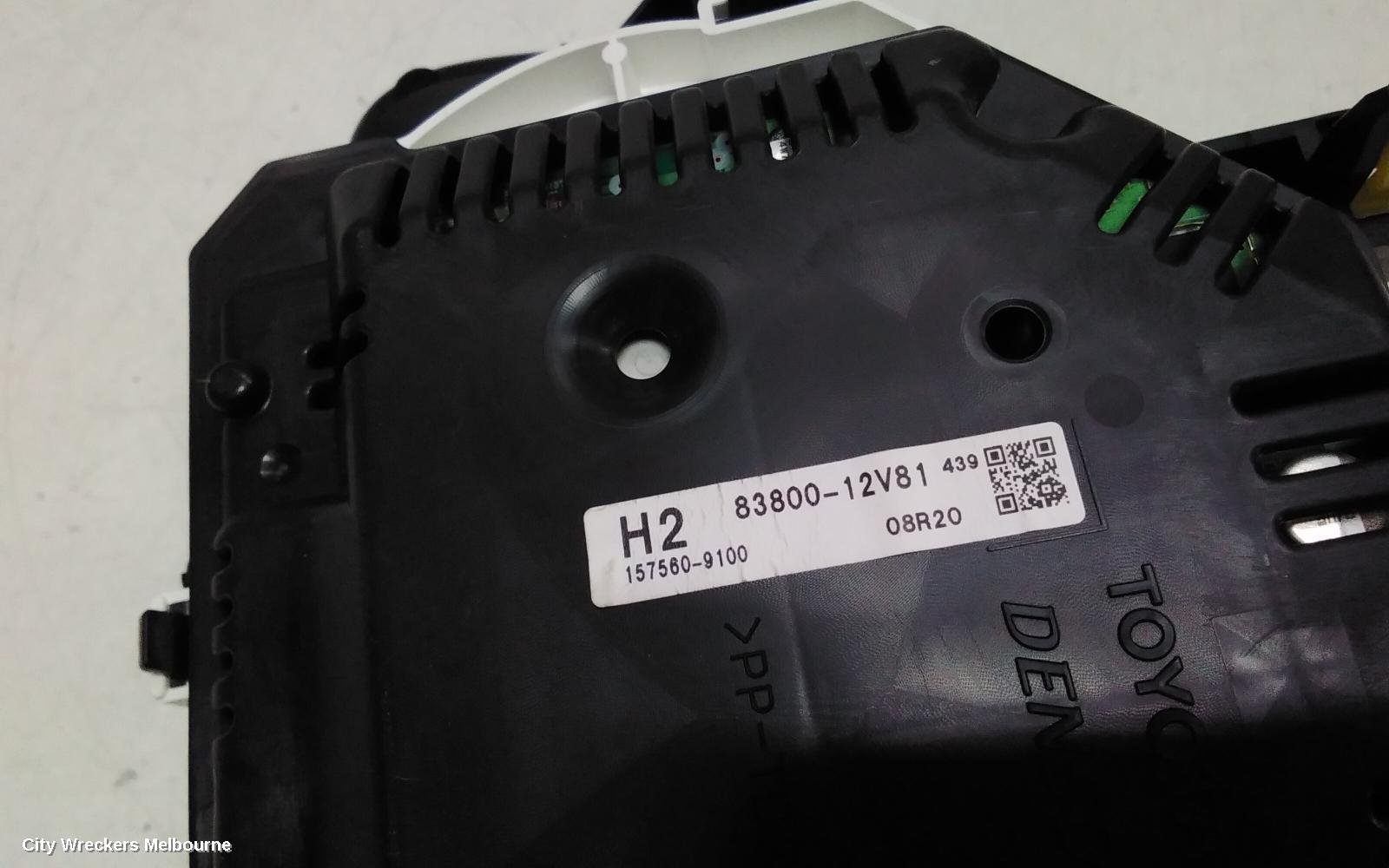 TOYOTA COROLLA INSTRUMENT CLUSTER, 1.8, 2ZR-FE, AUTO T/M, ASCENT, ZRE182R, HATCH, 10/2012 - 05/2015
