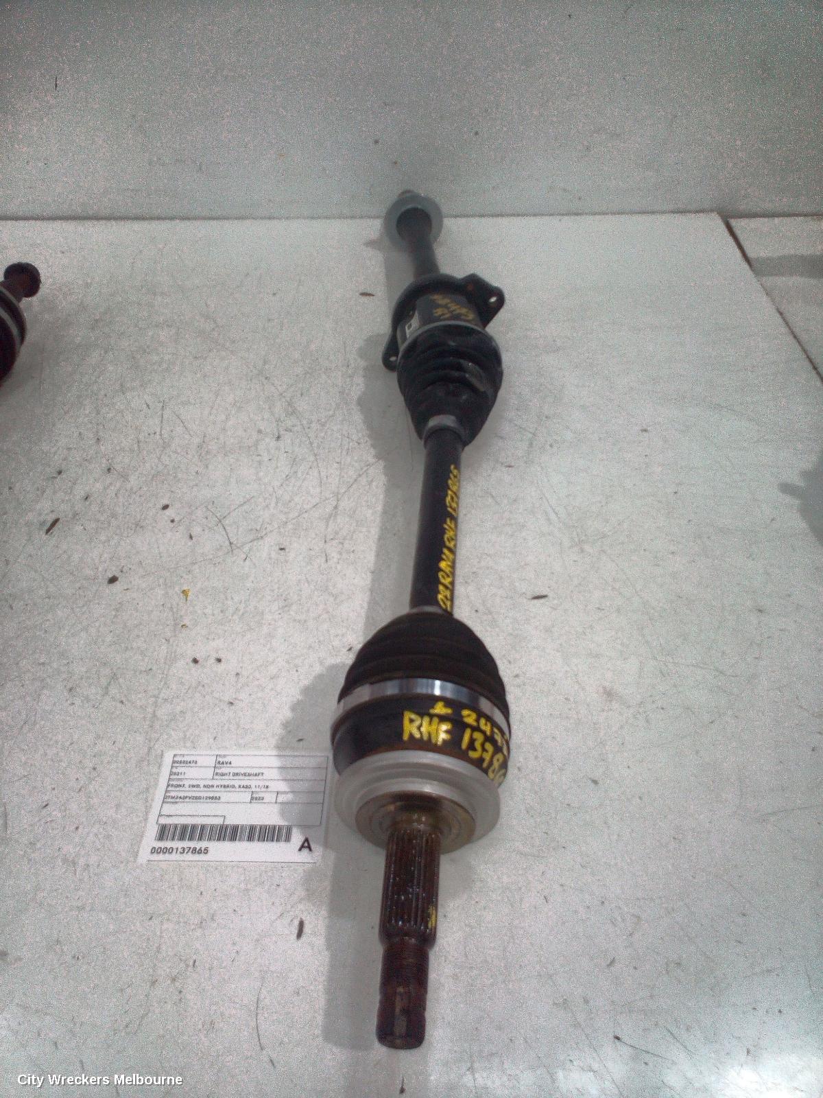 TOYOTA RAV4 RIGHT DRIVESHAFT, FRONT, 2WD, NON HYBRID, XA50, 11/2018 ONWARDS