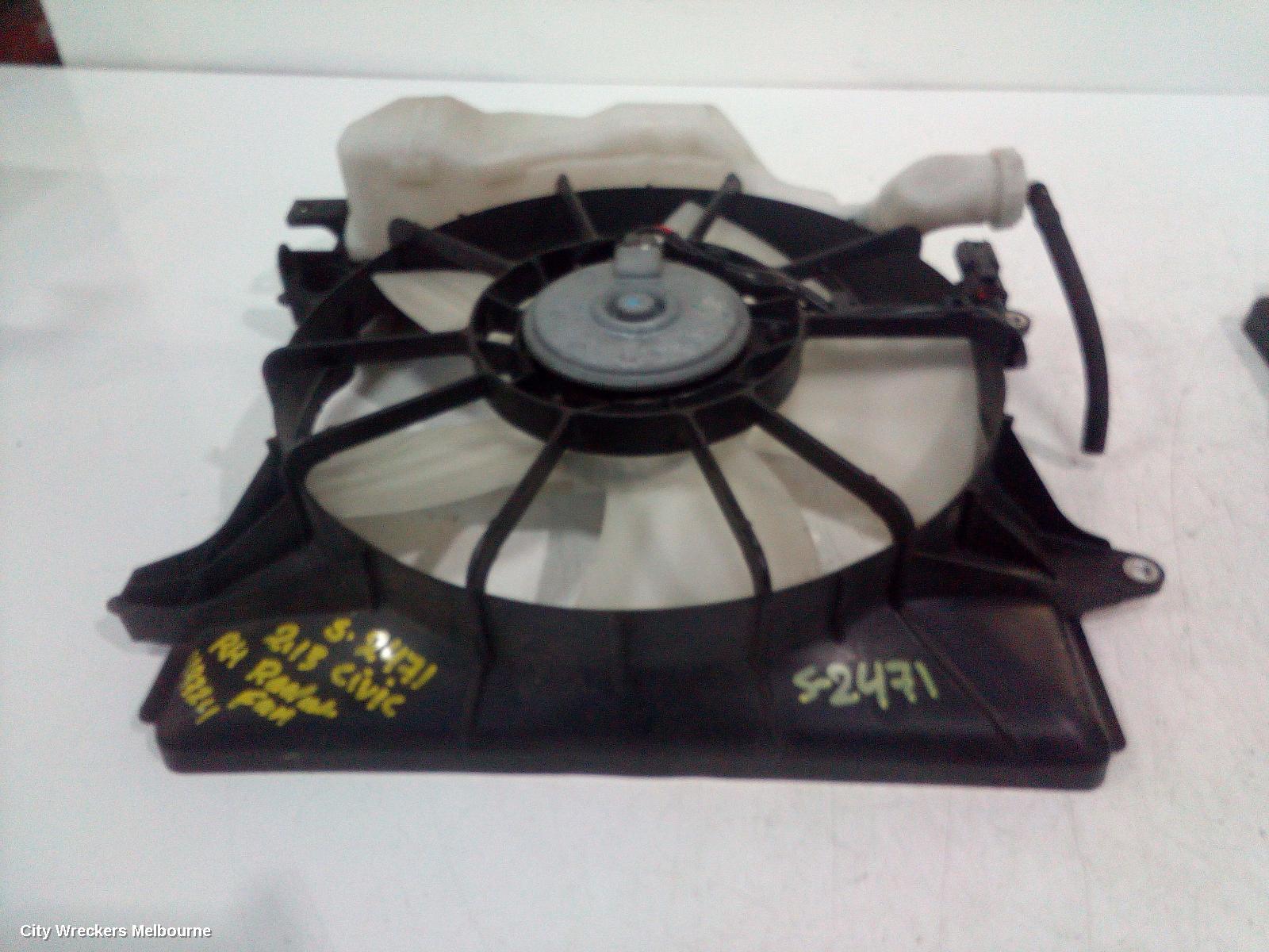 HONDA CIVIC FAN, RADIATOR FAN, SEDAN (VIN MRHFB), 1.8, PETROL, 9TH GEN, 07/2012 - 04/2016