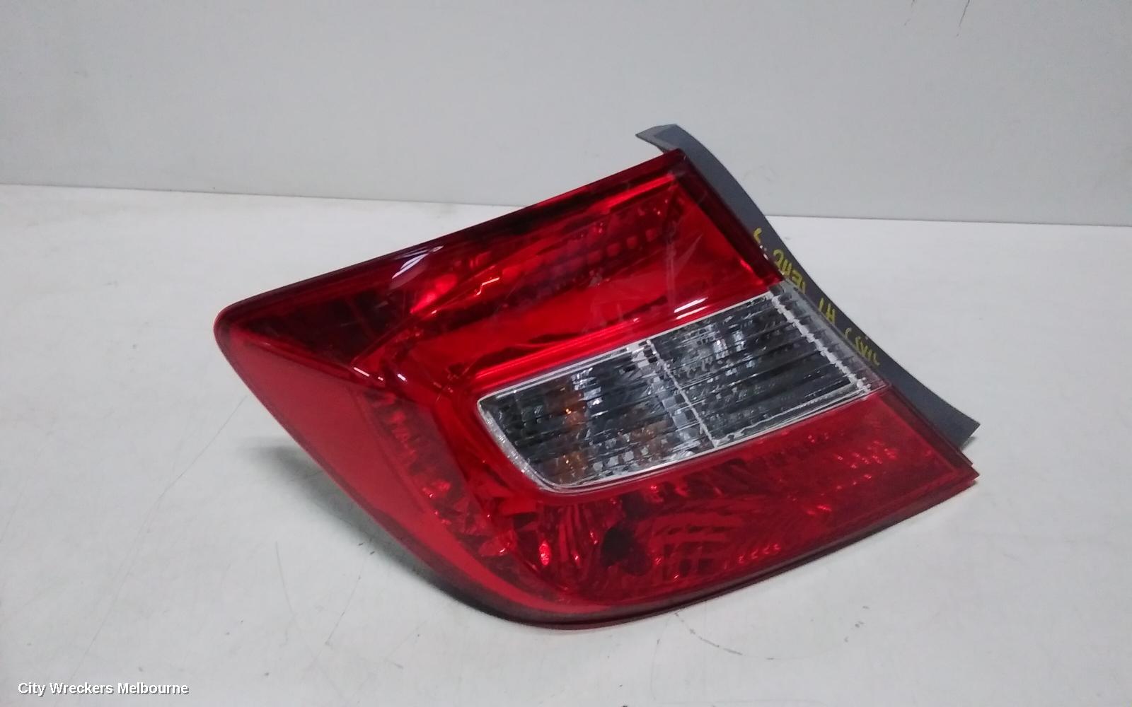 HONDA CIVIC LEFT TAILLIGHT, 9TH GEN, SEDAN (VIN JHMFB/MRHFB), NON HYBRID, 02/2012 - 04/2016