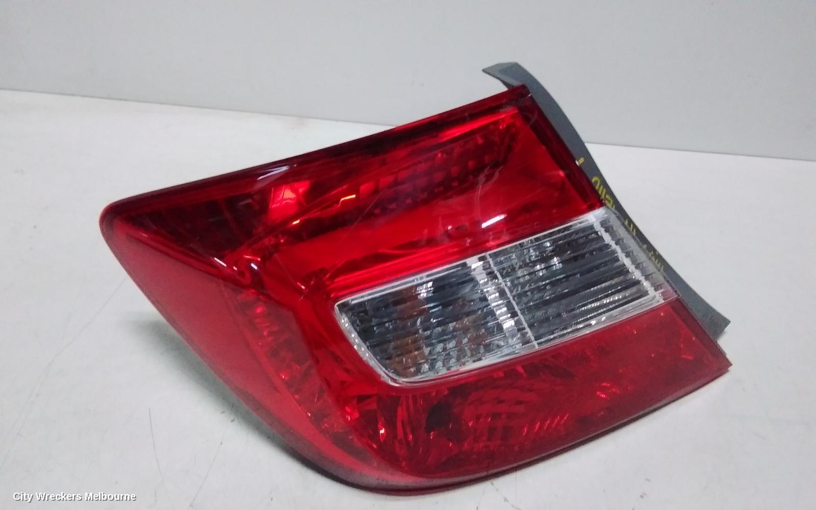 HONDA CIVIC LEFT TAILLIGHT, 9TH GEN, SEDAN (VIN JHMFB/MRHFB), NON HYBRID, 02/2012 - 04/2016
