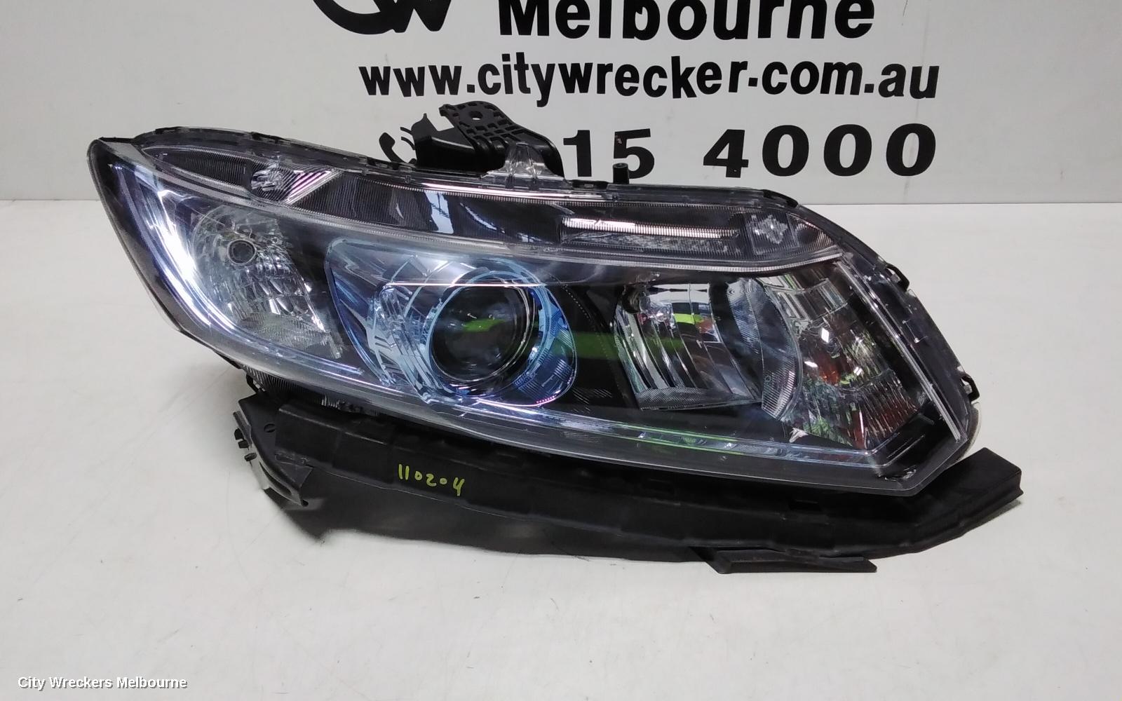 HONDA CIVIC RIGHT HEADLAMP, 9TH GEN, SEDAN (VIN JHMFB), HYBRID, 02/2012 - 12/2015