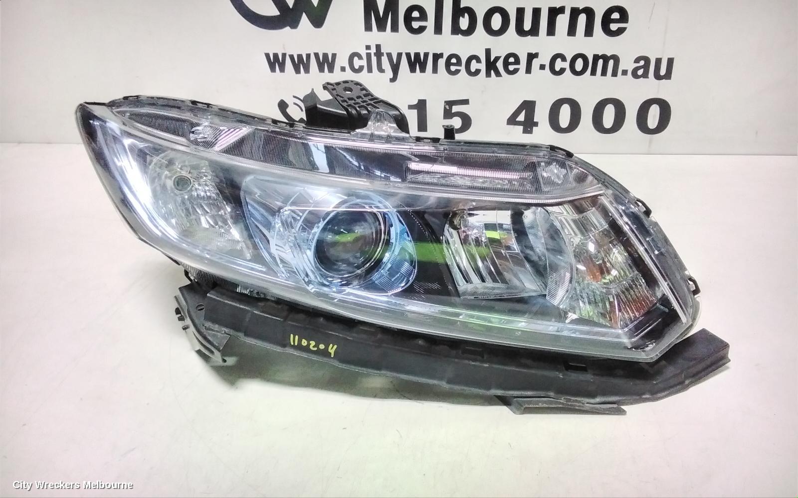HONDA CIVIC RIGHT HEADLAMP, 9TH GEN, SEDAN (VIN JHMFB), HYBRID, 02/2012 - 12/2015