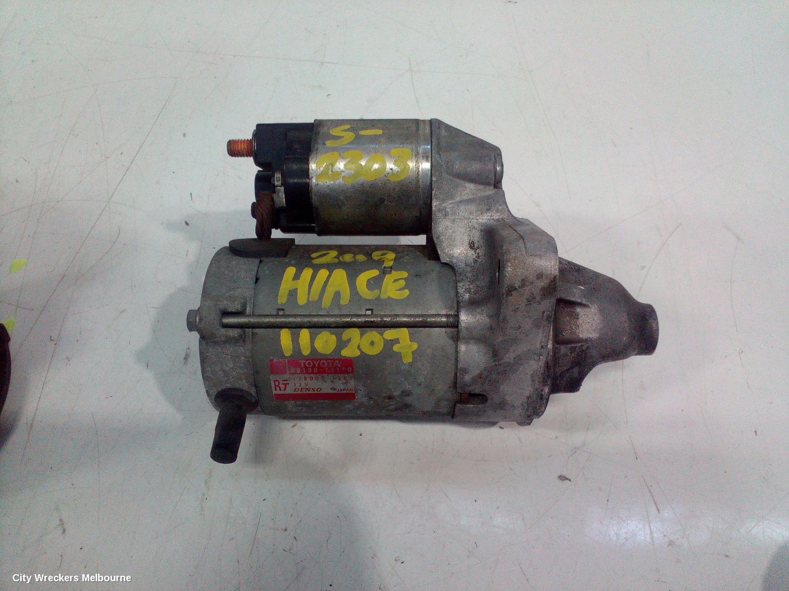 TOYOTA HIACE STARTER, PETROL, 2.7, 2TR-FE, TRH, 03/2005 - 04/2019