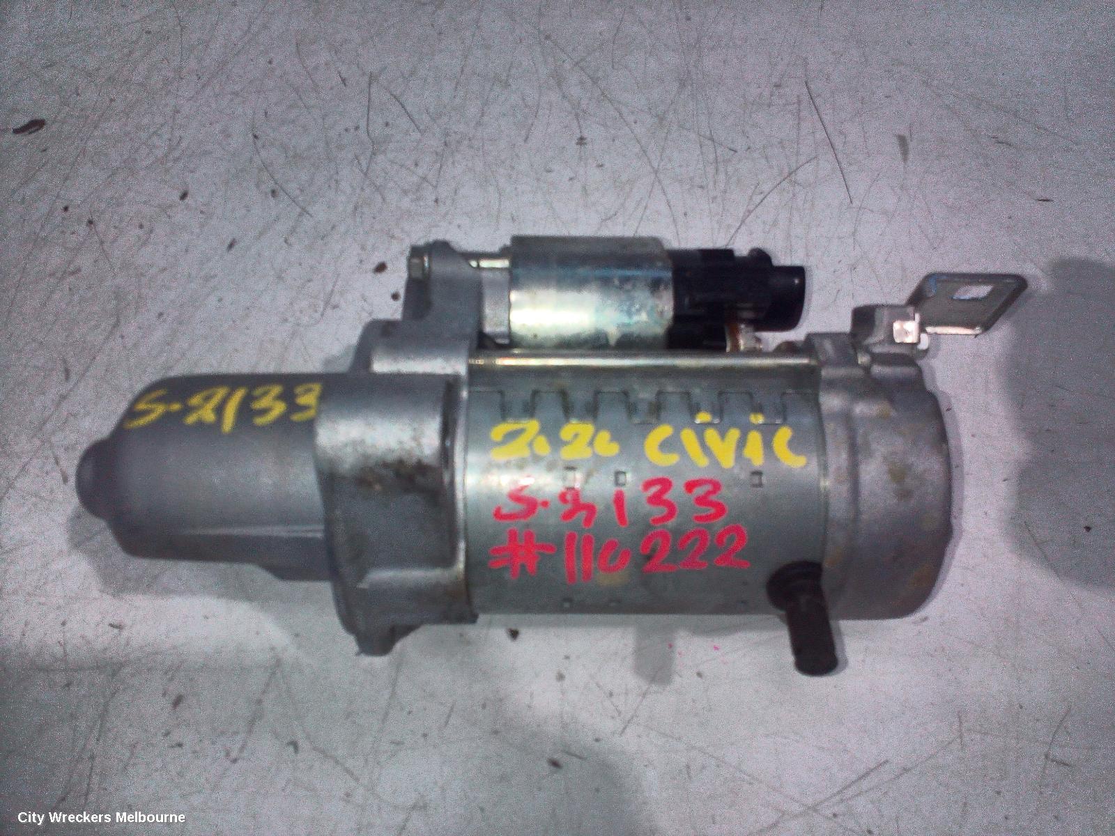 HONDA CIVIC STARTER, PETROL, 1.5, 10TH GEN, 05/2016 - 08/2021