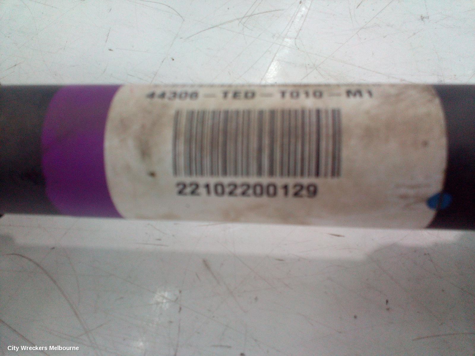HONDA CIVIC LEFT DRIVESHAFT, AUTO T/M, PETROL, 1.5, TURBO, 10TH GEN, 05/2016 - 08/2021