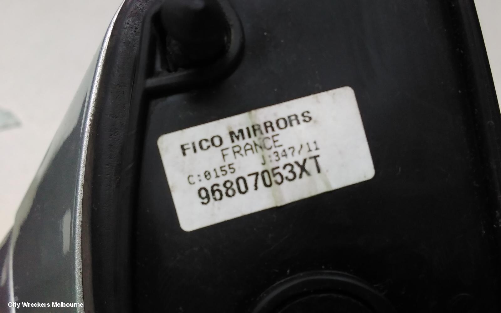 PEUGEOT 207 LEFT DOOR MIRROR, A7, CABRIO, NON GT, MANUAL FOLD, 06/2007 - 12/2012