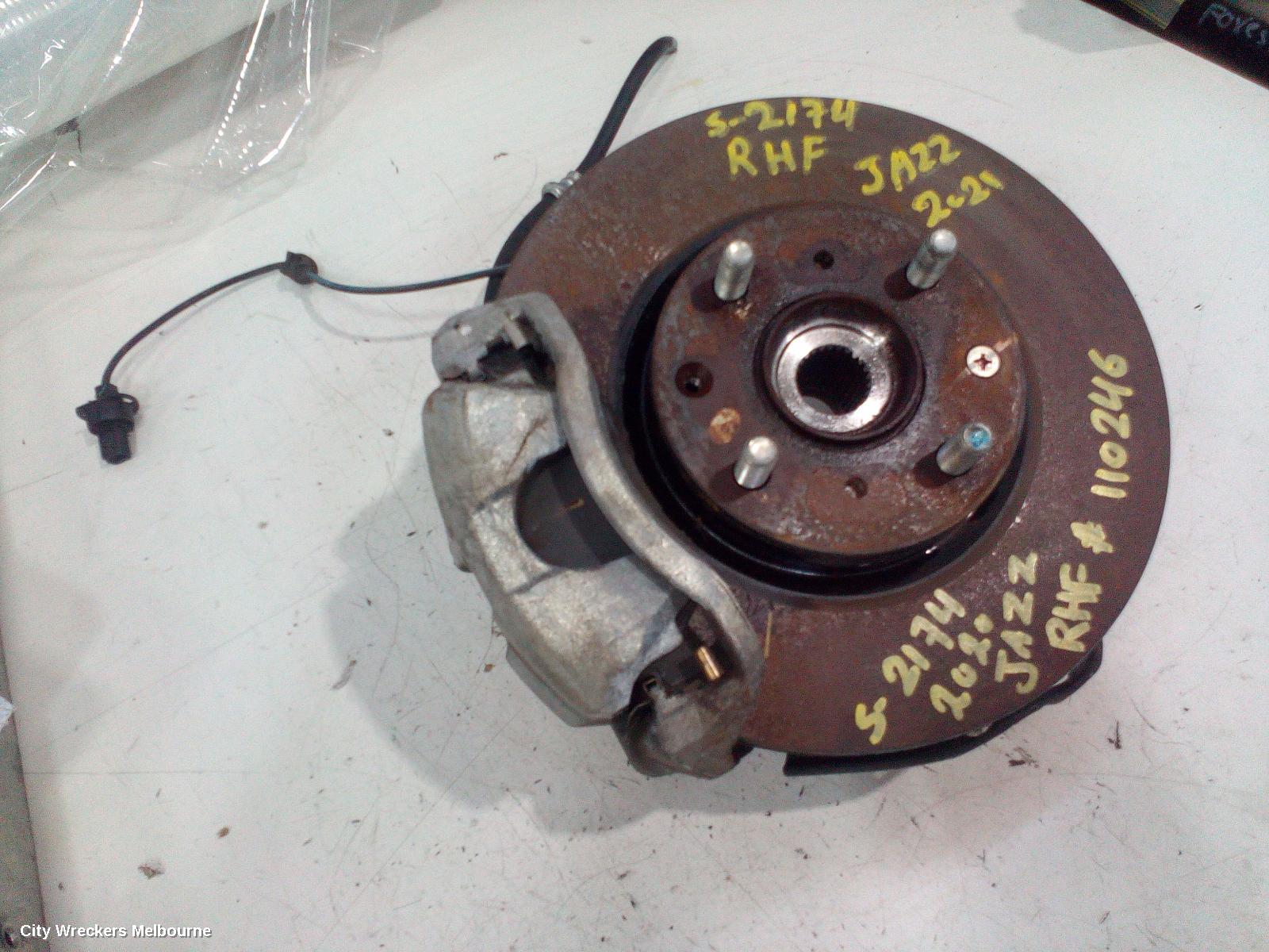 HONDA JAZZ RIGHT FRONT HUB ASSEMBLY, GK/GF, 07/2014 - 12/2020
