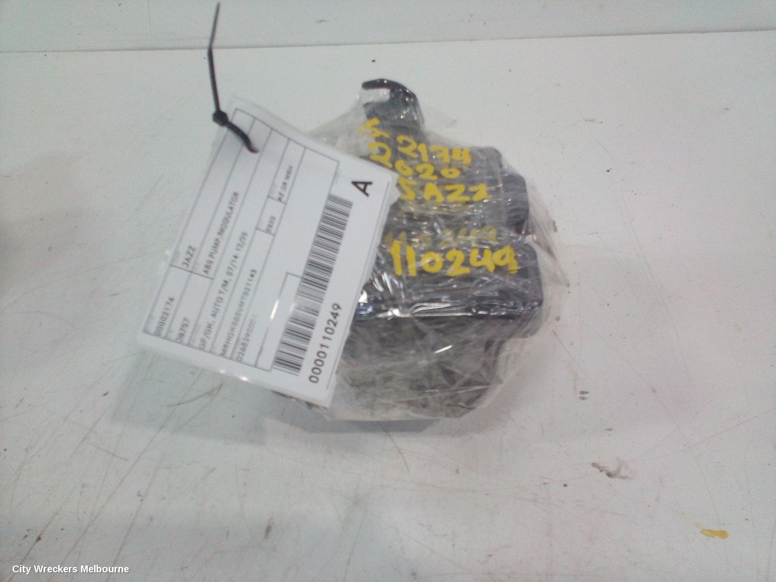 HONDA JAZZ ABS PUMP/MODULATOR, GF/GK, AUTO T/M, 07/2014 - 12/2020