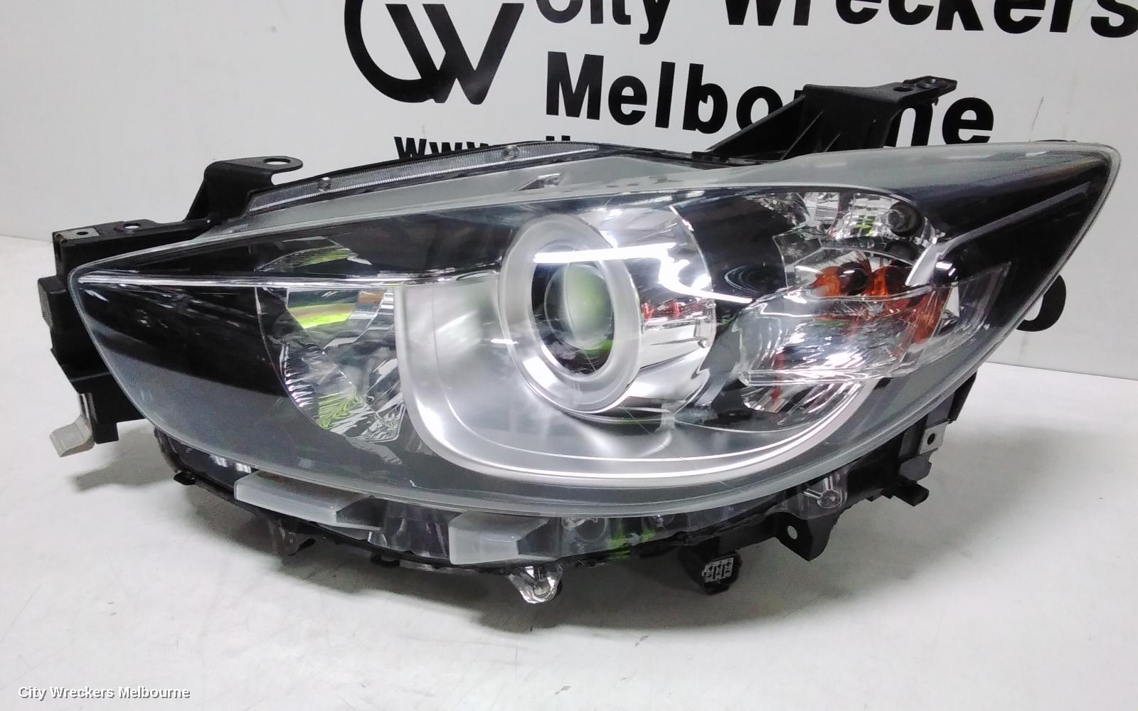 MAZDA CX5 LEFT HEADLAMP, KE, MAXX/MAXX SPORT, HALOGEN, MANUAL ADJ, 02/2012 - 12/2016