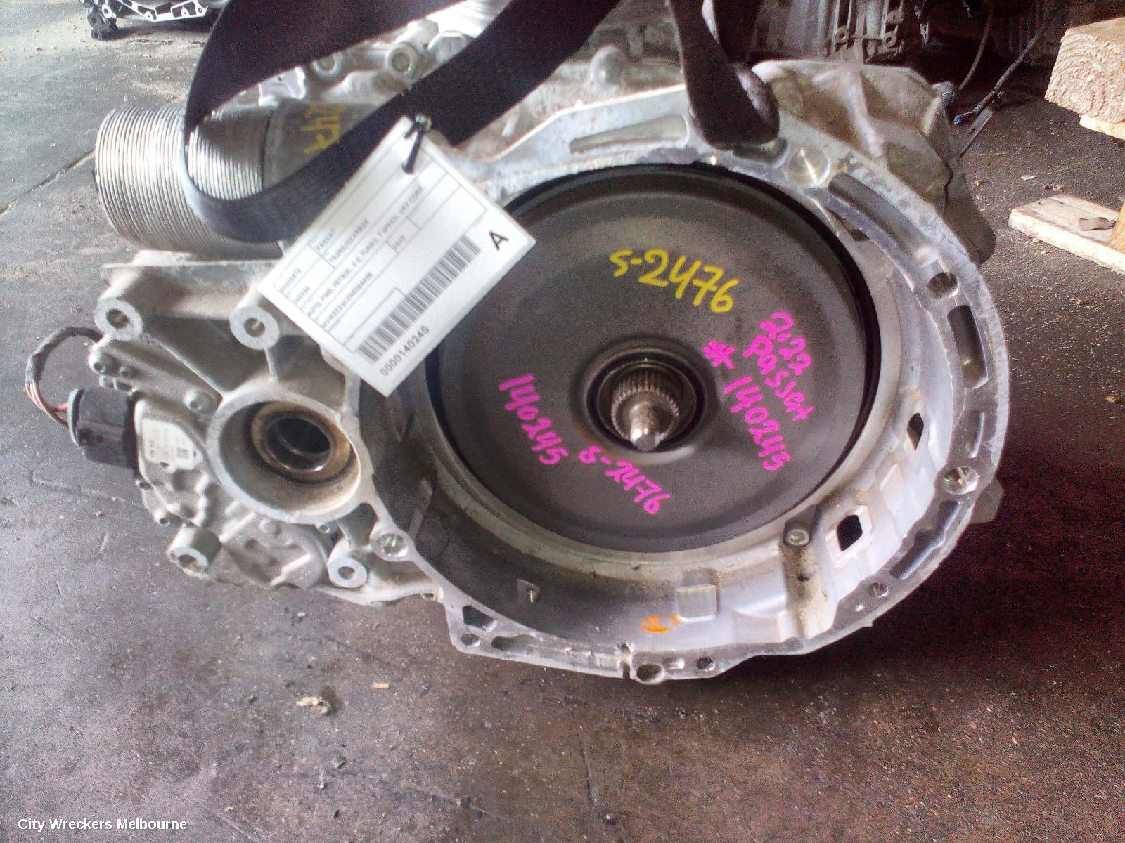 VOLKSWAGEN PASSAT TRANS/GEARBOX, AUTO, FWD, PETROL, 2.0, TURBO, 7 SPEED, URY CODE, B8/MK7, 10/2019 ONWARDS