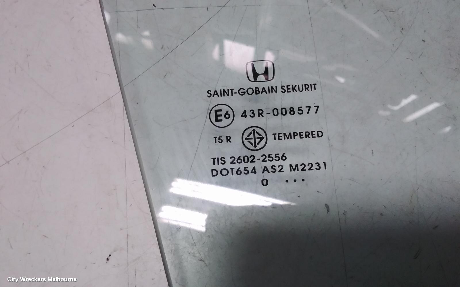 HONDA JAZZ RIGHT REAR DOOR WINDOW, GK/GF, 07/2014 - 12/2020