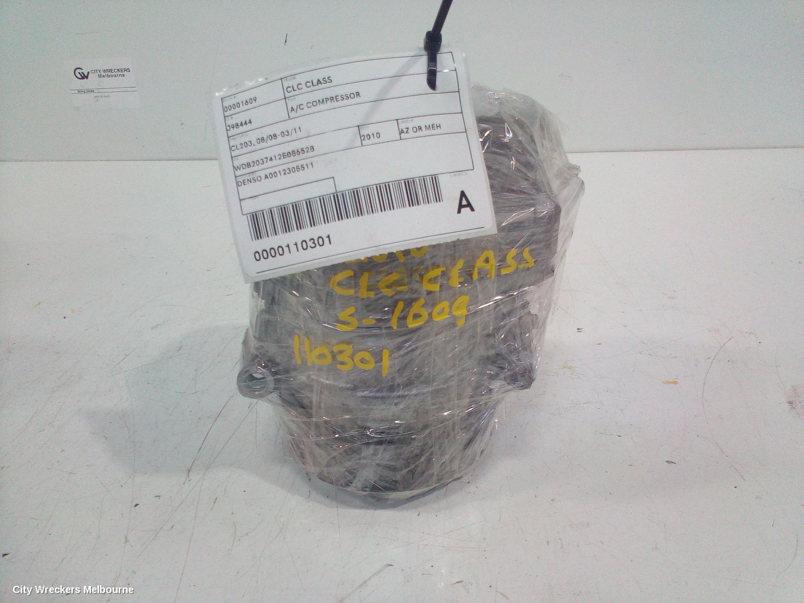 MERCEDES CLC CLASS A/C COMPRESSOR, CL203, 08/2008 - 03/2011