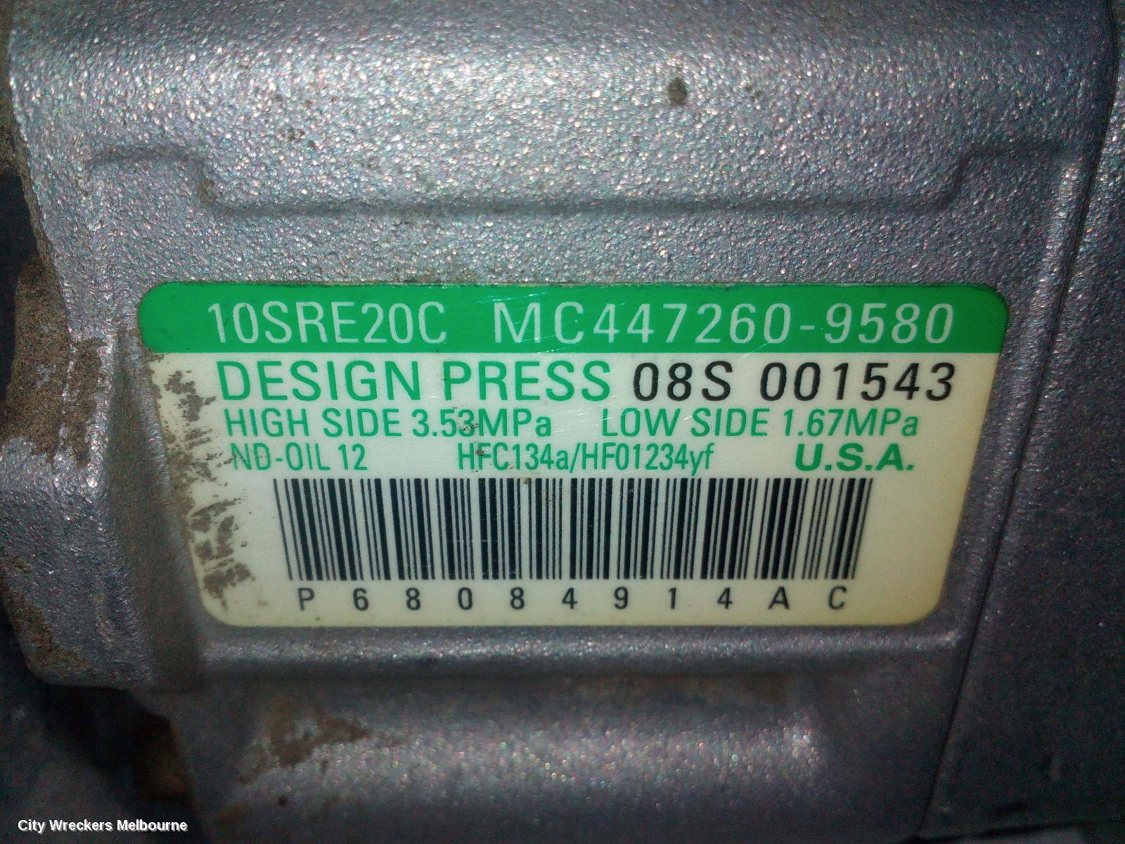 FIAT FREEMONT A/C COMPRESSOR, JF, 3.6, PETROL, 01/2014 - 01/2017