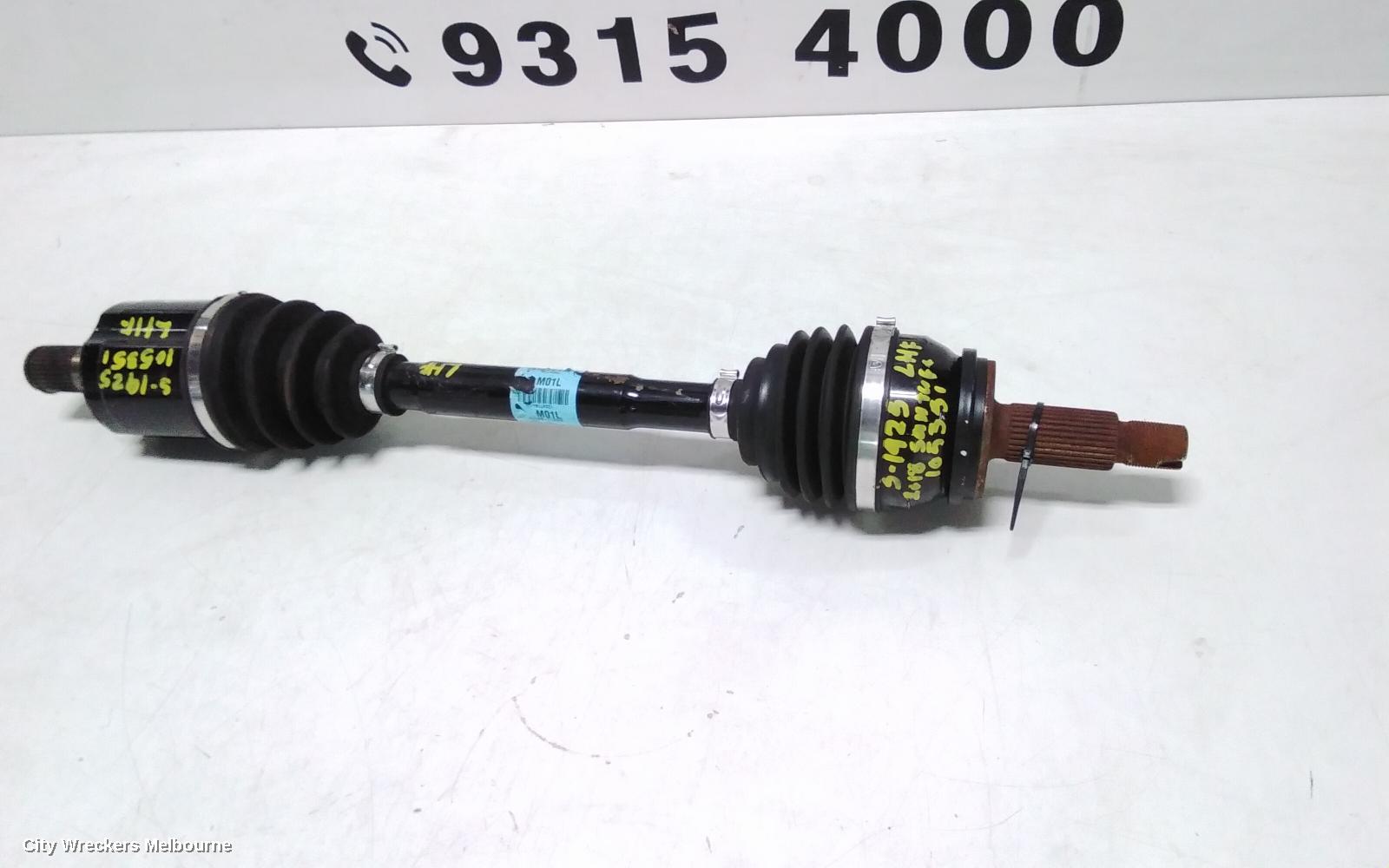 HYUNDAI SANTA FE LEFT DRIVESHAFT, FRONT, AUTO T/M, DIESEL, 2.2, TM, 03/2018 ONWARDS