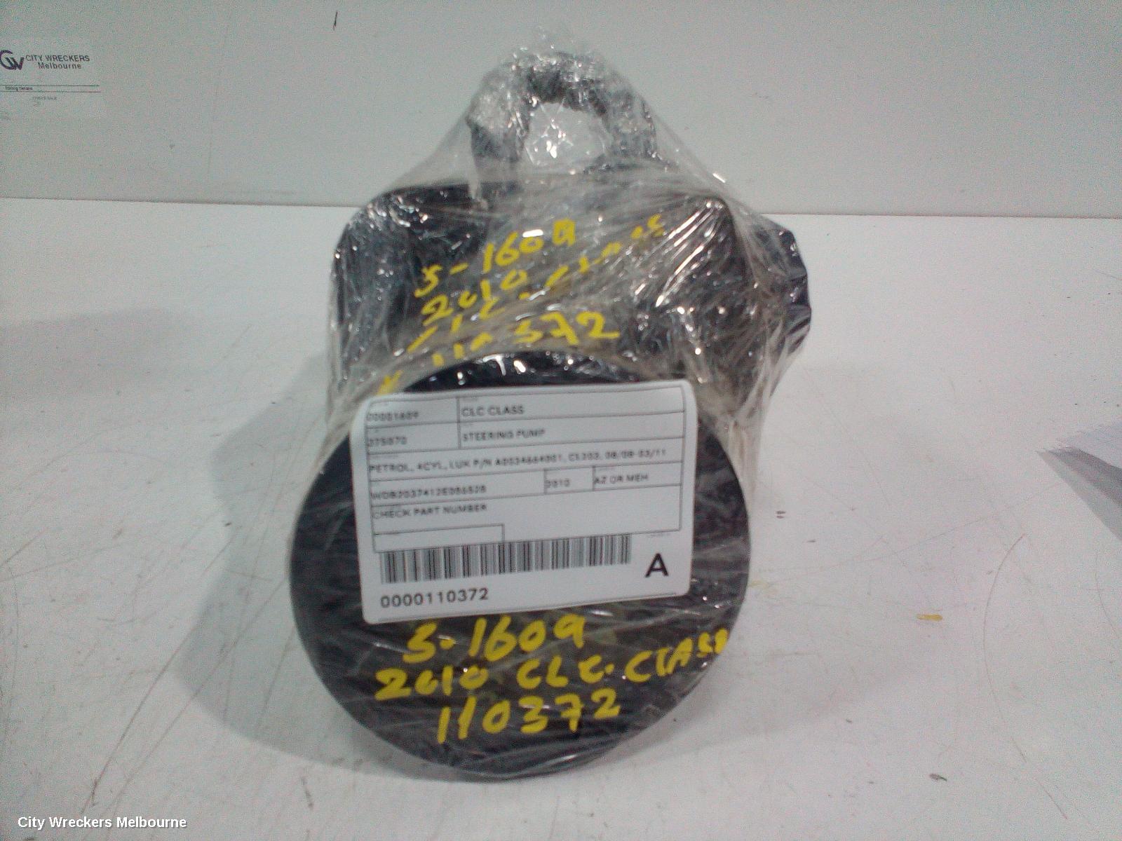MERCEDES CLC CLASS STEERING PUMP, PETROL, 4CYL, LUK P/N A0034664001, CL203, 08/2008 - 03/2011