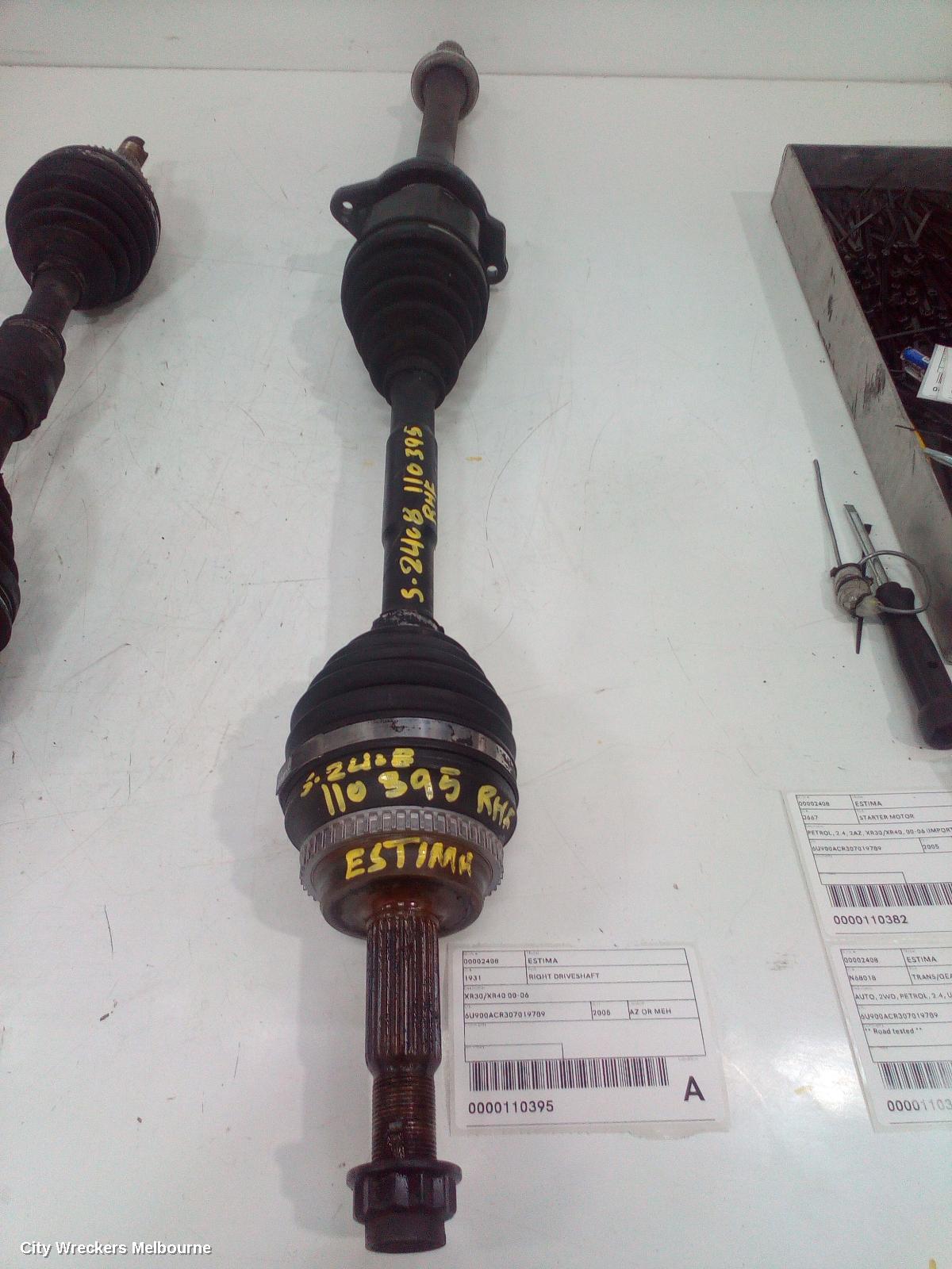 TOYOTA ESTIMA RIGHT DRIVESHAFT, XR30/XR40 00-06